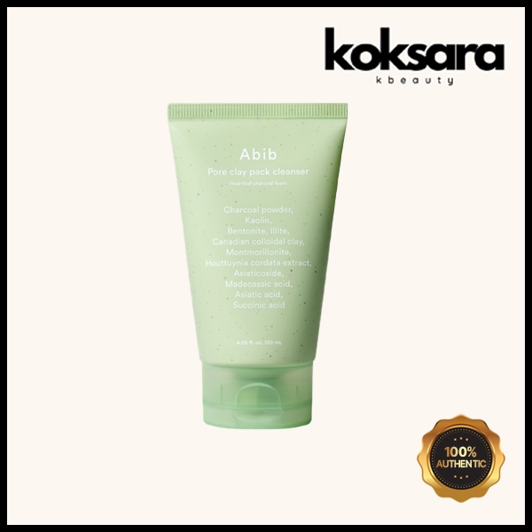 Abib Pore Clay Pack Cleanser Houttuynia Cordata Charcoal Pack to Foam 120ml