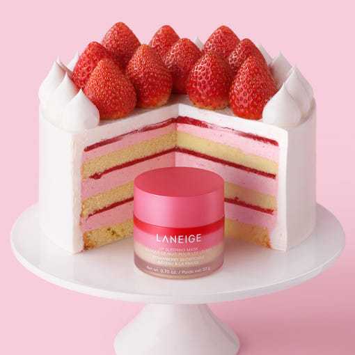Detalhes do [Novo] Máscara Labial Para Dormir LANEIGE 20g │ Shortcake De Morango/Pop De Melancia