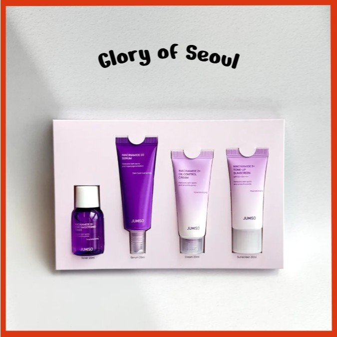 JUMISO Niacinamide Trial Kit ( Toner 20ml, 20 Serum 20ml, Oil Control cream 20ml, Sunscreen 20ml )