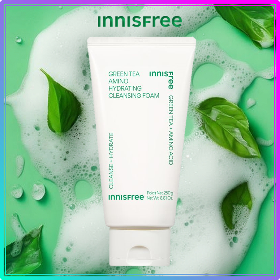 [★ Extra Grande] Espuma De Limpeza Hidratante innisfree GREEN TEA Amino 250g (2025 AD)