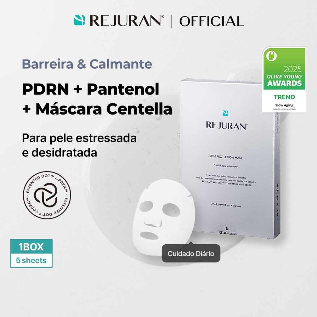Imagem [REJURAN] Skin Protection Mask 5 Unidades | Calmante, Barreira, Hidratação e Alívio