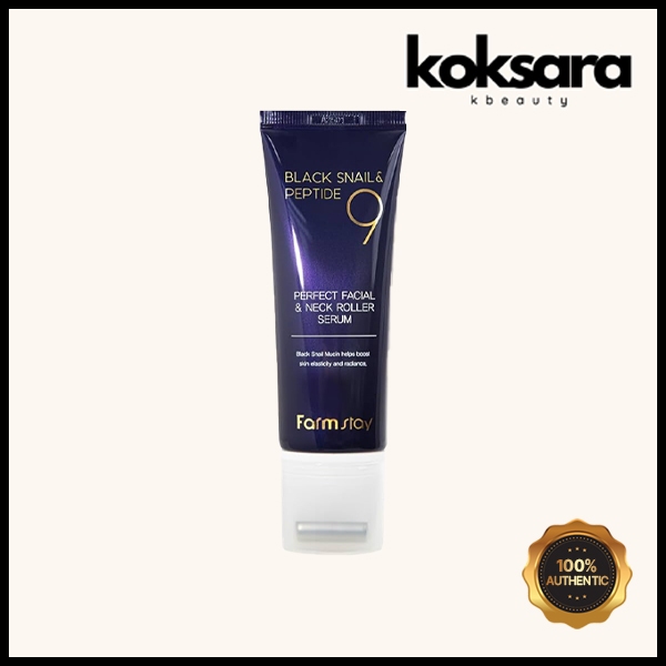 Farmstay Black Snail & Peptide 9 Perfect Facial & Neck Roller Serum 100ml em Oferta na Shopee