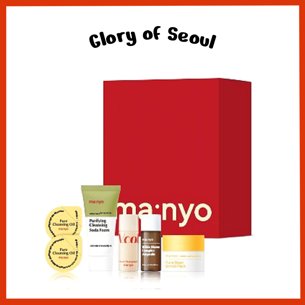 [KIT] MANYO As You Wish Miniatures Kit (6 Items) │ Cleansing Oil, Cleansing Soda Foam, Bifida & Heart Fit Ampoules, Scrub Pack