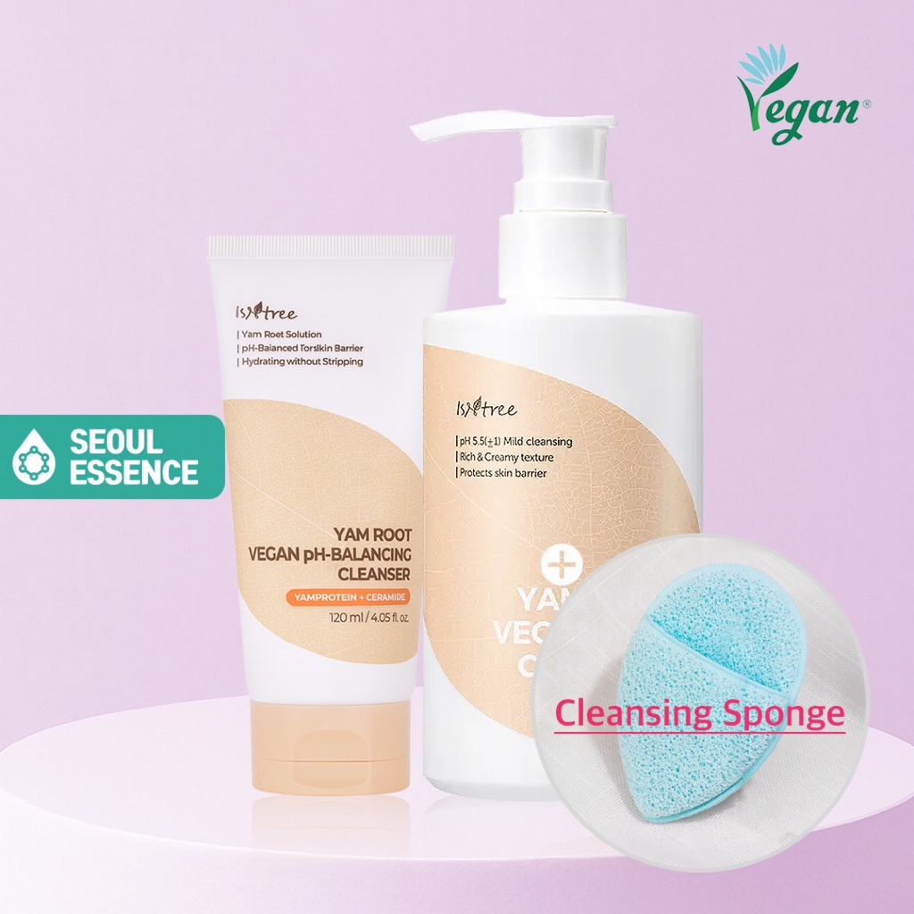 ISNTREE Yam Root Vegan Milk/pH-Limpador Balanceador-Leite De Limpeza Super Hidratante , Remove Efetivamente 95 % De Poeira Microfina