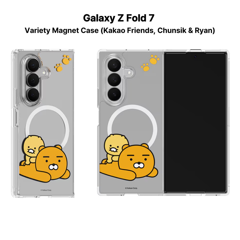 Capa Magnética Variada Para Samsung Galaxy Z Fold 7 (Kakao Friends , Chunsik E R
