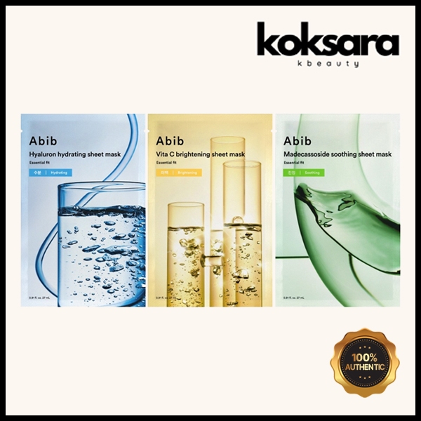 Abib Essential Fit Hyaluronic/Vita C/Madecassoside mask Sheet 27ml