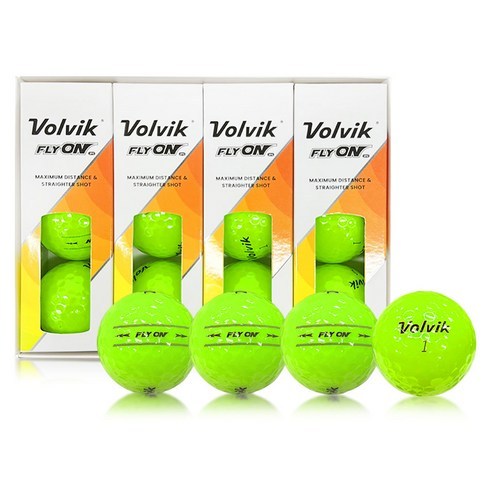 [12 Unidades] Volvik Fly On Bolas De Golfe De 2 Peças 4.27 Cm-Distância Máxima E Tiro Reto