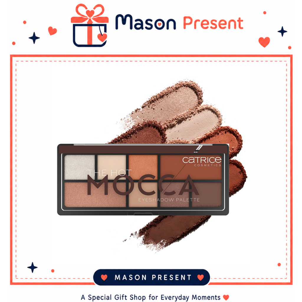 CATRICE The Hot Mocca Paleta De Sombras 9g 02 Marrom Rosa 8 Cores Shimmer Matte Maquiagem Diária Para Os Olhos