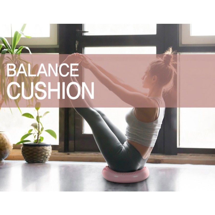 IWANNA Massagem Almofada De Equilíbrio 33cm Disco Ar Com Bomba Núcleo Treinamento Correção Postura Yoga Pilates Fitness