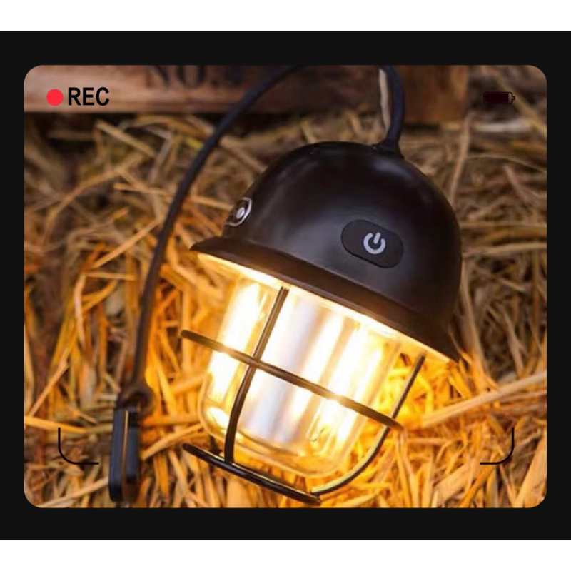 Lampiao com gancho de acampamento Luz ambiente da foto Barraca lamparina portátil ao ar livre luminaria recarregavel USB