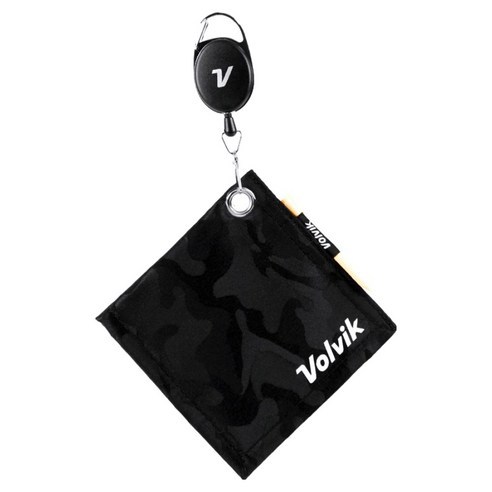 Toalha De Golfe Volvik VBEP Camo Reel Preta/Azul Marinho 12x12cm