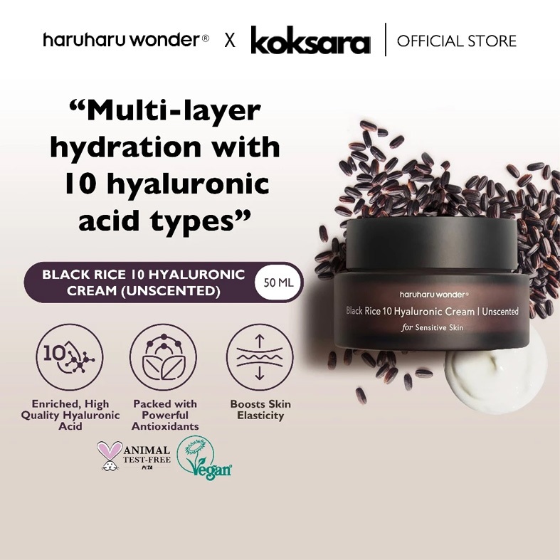 Haruharu Wonder Black Rice 10 Hyaluronic Cream I Unscented 50ml