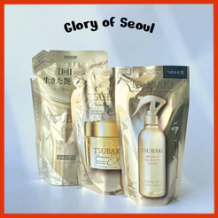 [REFILL] SHISEIDO Tsubaki Premium Repair Hair Mask 150g, Intensive Sampoo 300ml, Water 200ml
