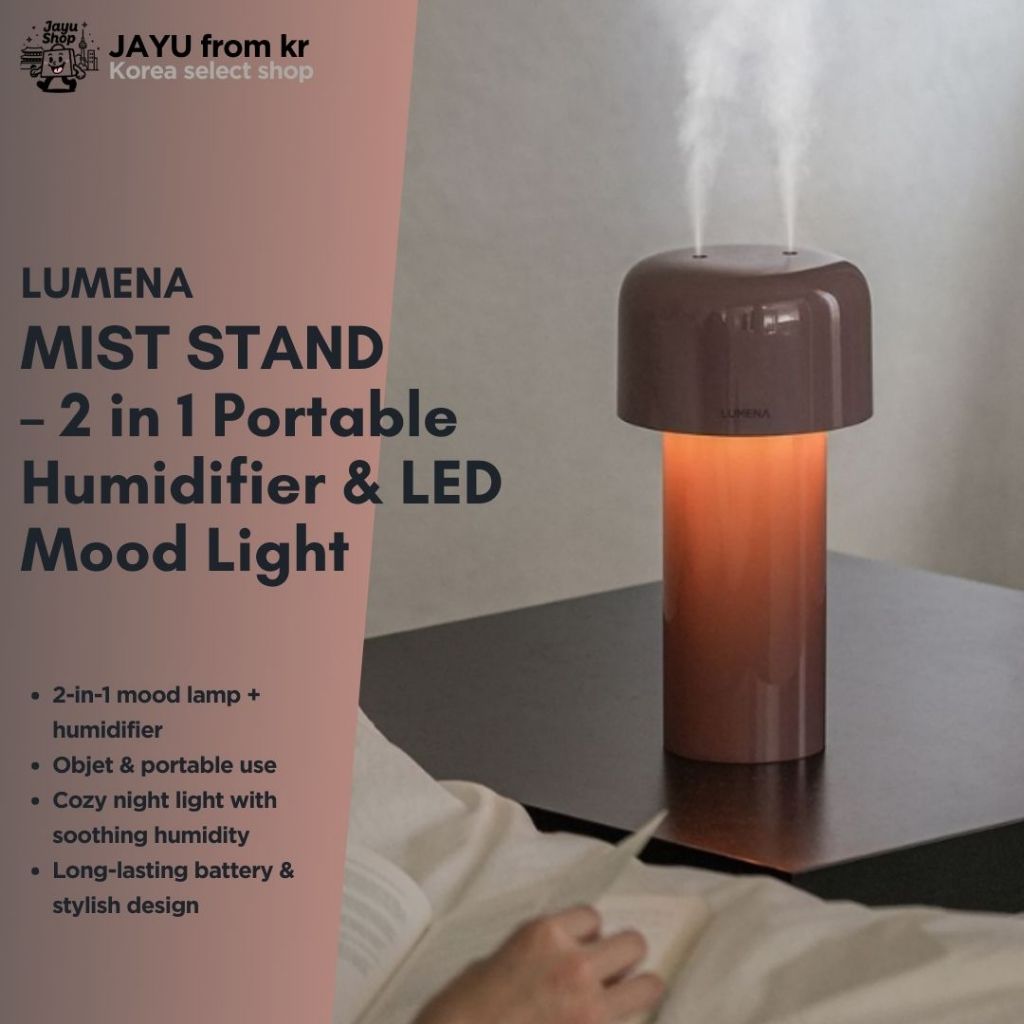 [LUMENA] MIST STAND – Umidificador Portátil 2 Em 1 E Luz Ambiente LED │ Mini Difusor De A…
