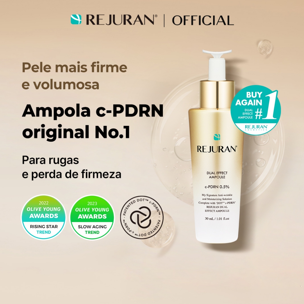 Imagem [REJURAN] Dual Effect Ampoule 30mL / 50mL | Rugas, Firmeza, Elasticidade e Efeito Lifting