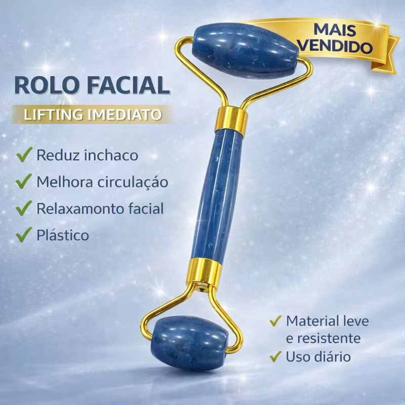 Rolo Facial Massageador para Rosto Lifting Facial Relaxamento e Drenagem -PLÁSTICO — imagem 2 de 2