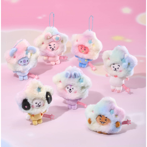 Chaveiro de pelúcia do BT21 da linha Beyond The Journey