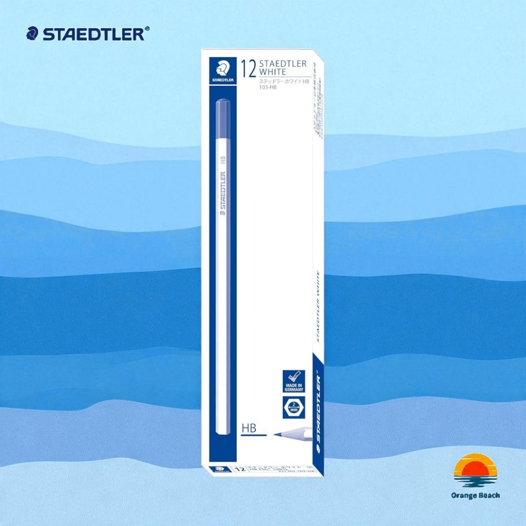 STAEDTLER 103-HB Lapis Exame Branco HB/12 Unidades/OMR Compatible/Formula Mars/Alemanha