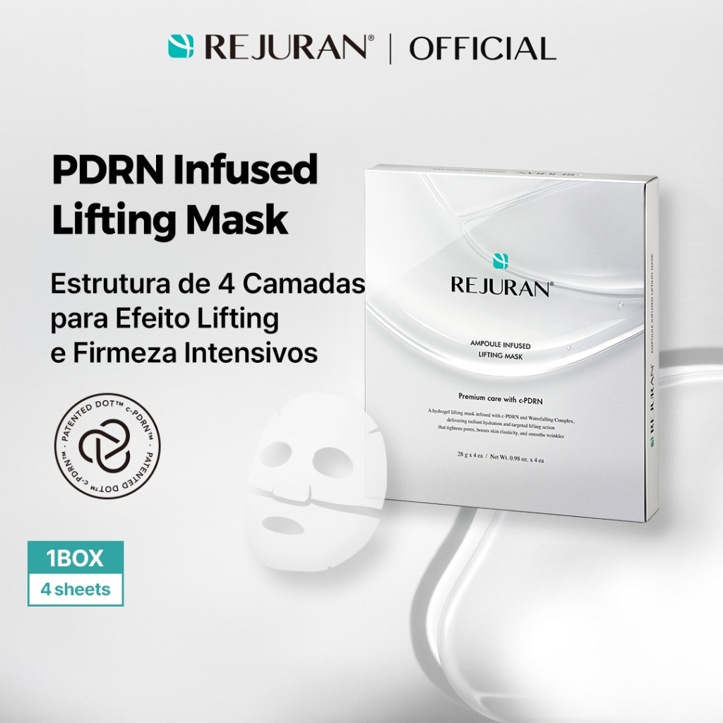 Imagem [REJURAN] Ampoule Infused Lifting Mask 4 Unidades | Efeito Lifting, Firmeza, Rugas e Preenchimento da Pele