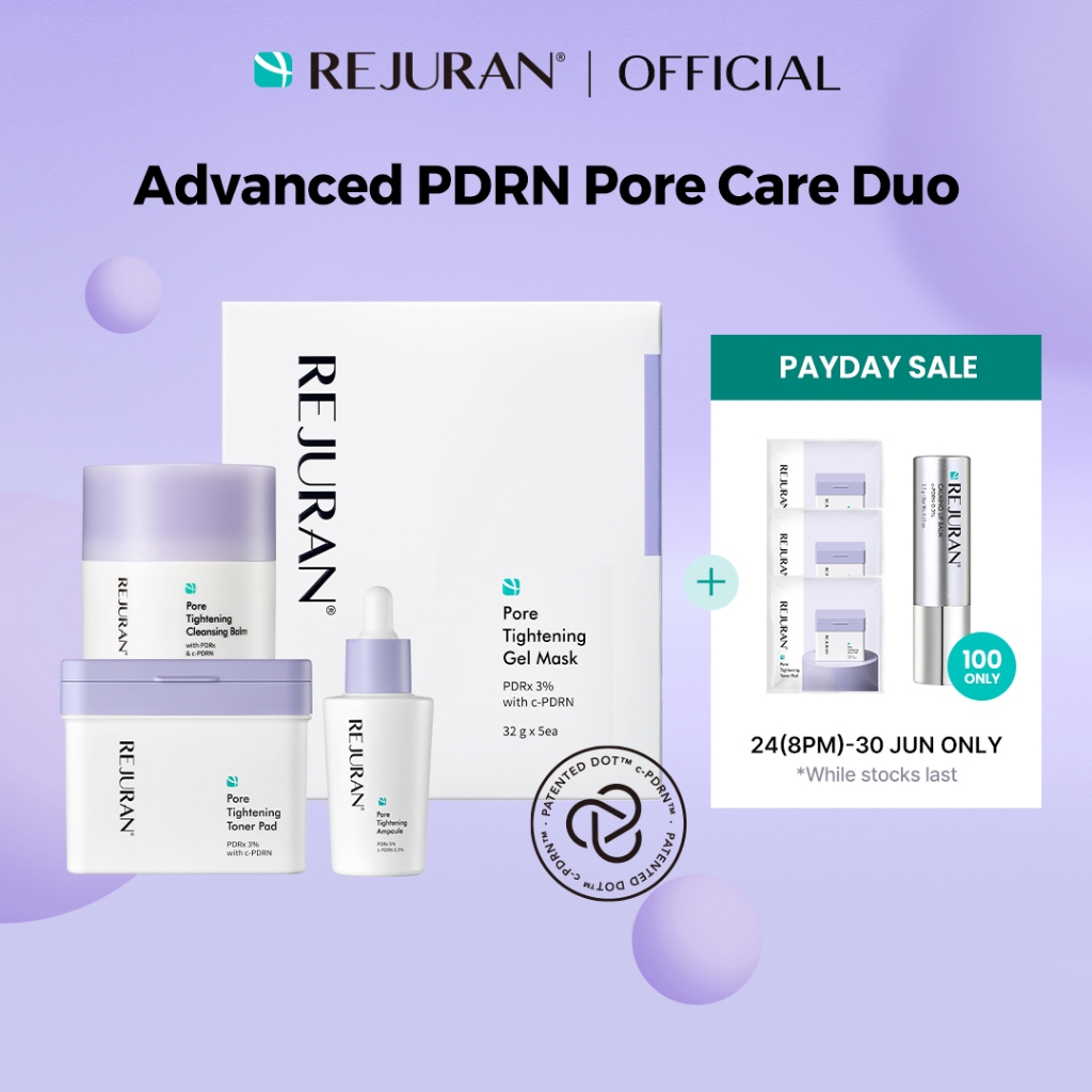 Imagem [REJURAN] Advanced PDRN Pore Care Duo (Cleansing Balm + Toner Pad + Ampoule)
