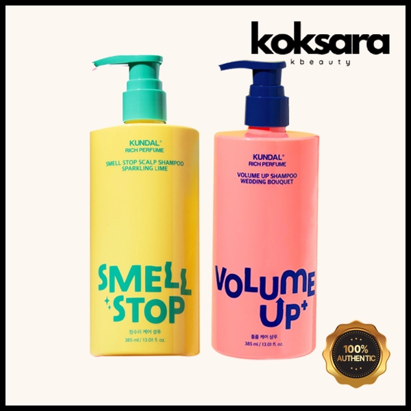 KUNDAL Rich Perfume Smell Stop / Volume Up Shampoo 385ml (2 Types)