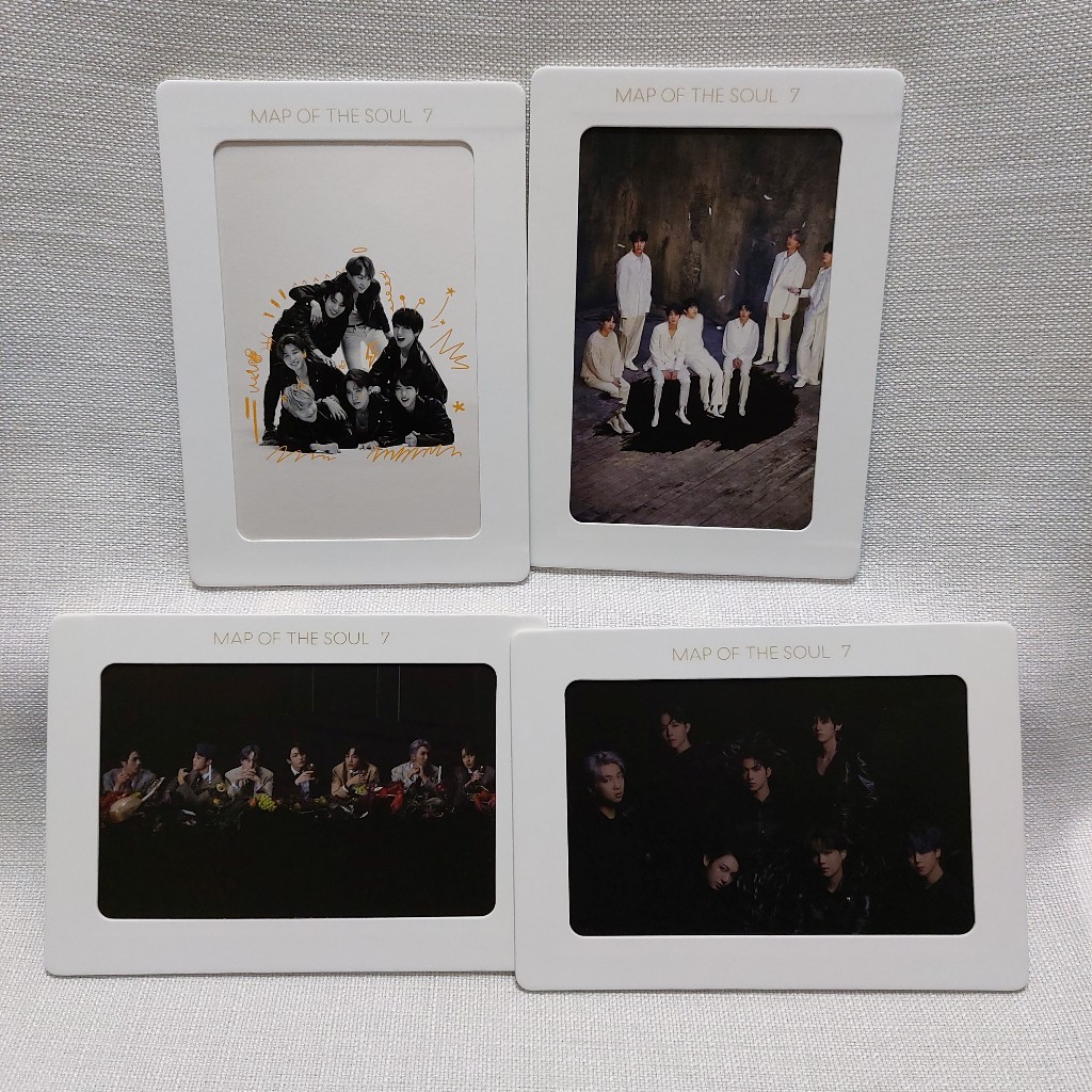 Cartão BTS Mapa Da Alma 7 Weverse Benefício Frame | Foto Com Moldura De Suporte Branco Versão 1 2 3 4