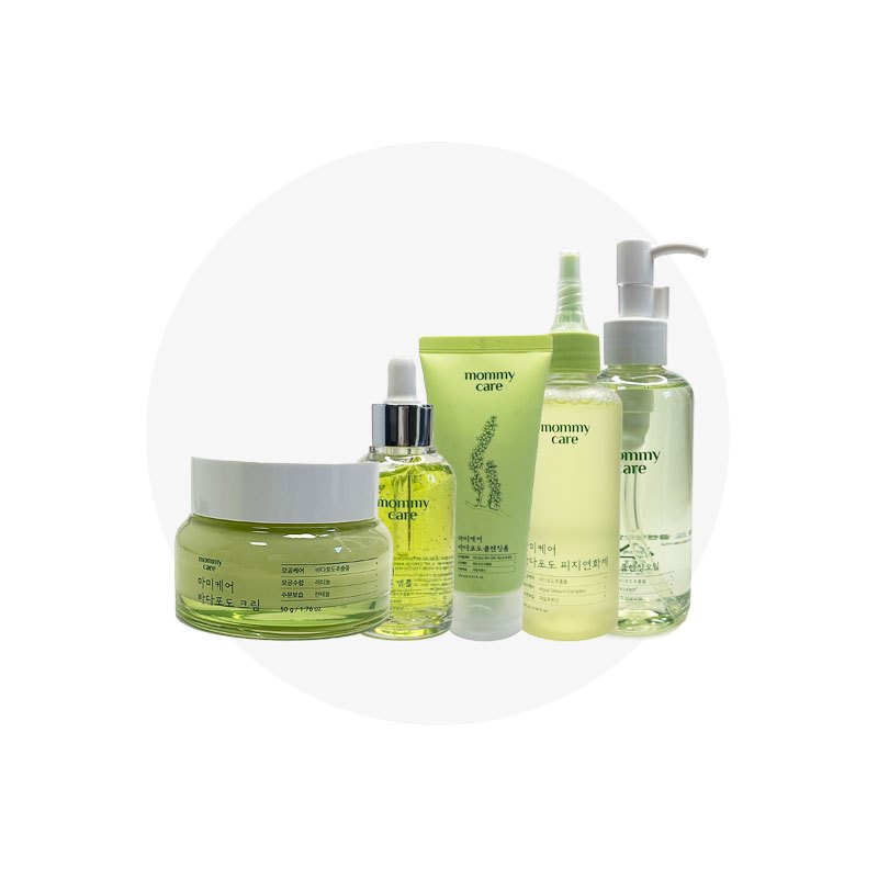 [Mommy Care] Ampola Sea Grape Aqua Pore 50mL/Creme 50g/Óleo De Limpeza 200mL/Amaciante De Sebo 145mL/Espuma 120mL