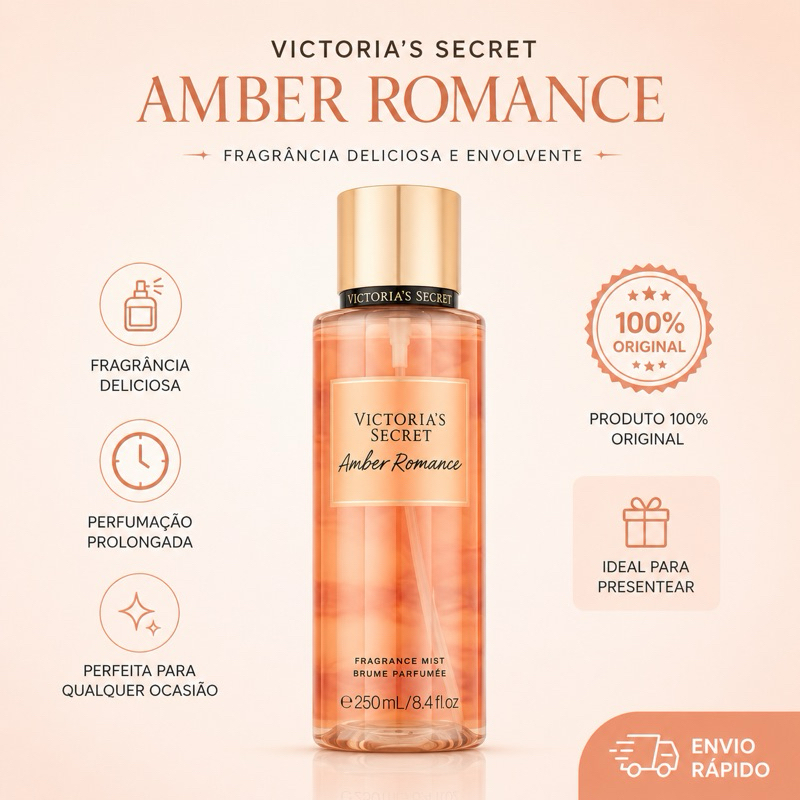 Body Splash Victoria’s Secret Amber Romance Original 250ml | Envio Rápido + Lacrado | Importado
