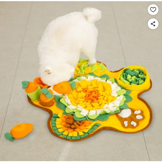 Cão Flor Cenoura Jardim Snuffle Esteira Interativo Nosework Brinquedo Com 5 Cenouras Estridentes Pet Tratar Quebra-Cabeç