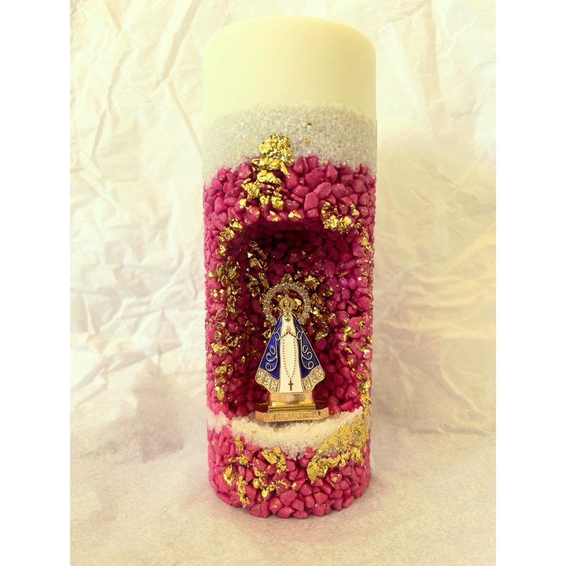 Vela Oratório Artesanal Nossa Senhora | Decoração Católica, Presente Religioso, Vela Personalizada