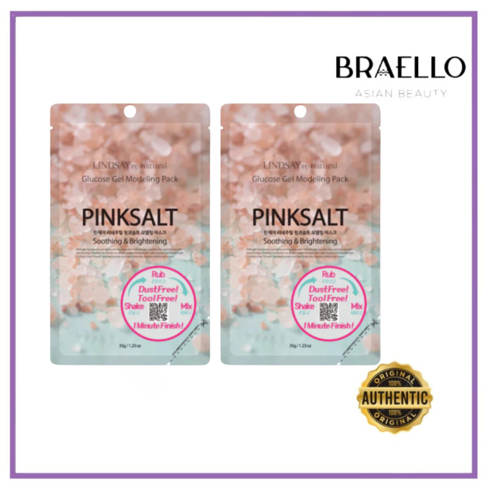 Kit 2 Lindsay Re Natural Modeling Mask Pouch Pinksalt 35g