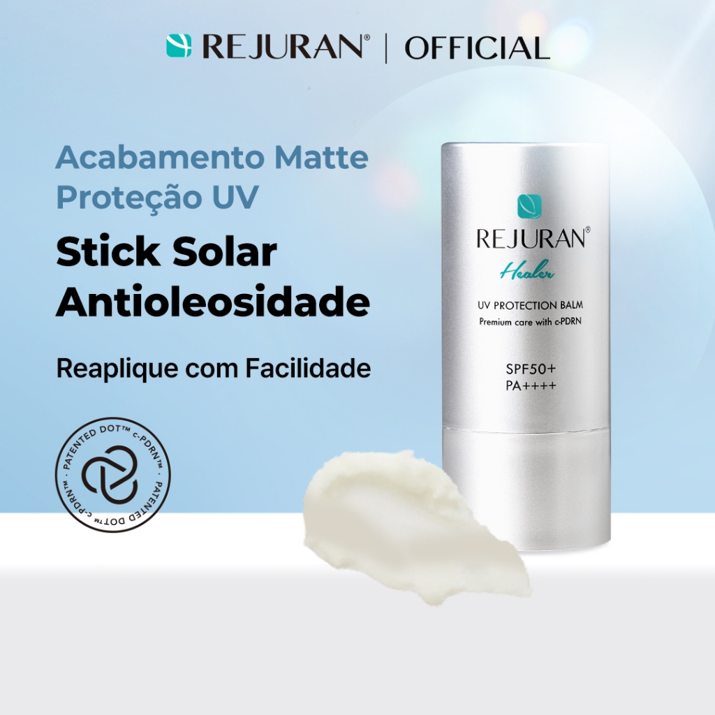 [REJURAN] UV Protection Balm 19g | Acabamento Matte, Controle da Oleosidade, Sem Sensação Oleosa, Portátil e Protetor So