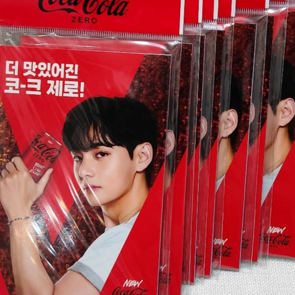 Livro De Acordeão Fotográfico BTS Cola Zero/Taehyung (V) | Nova Campanha Coca-Limitada