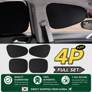Protetor Solar Janela de Carro Tela Lateral Dobrável Kit 4 Peças