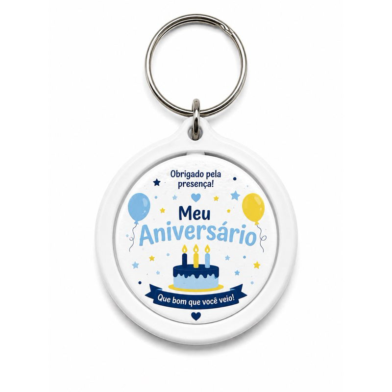 Chaveiro Lembrancinha de Aniversário Personalizado – Festa Infantil – Brinde para Convidados