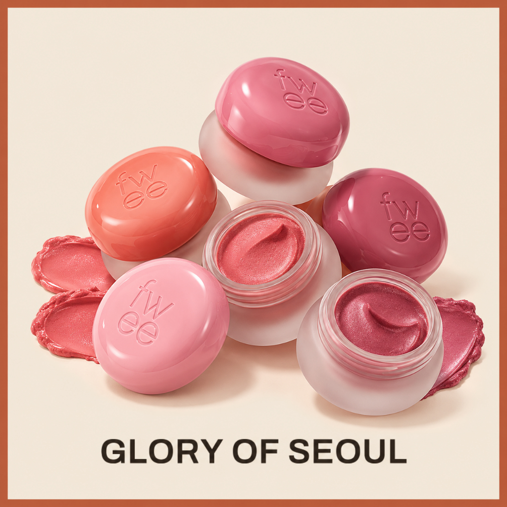 Fwee Lip&Cheek Blurry Pudding Pot (Best 6Color) 5g , Keyring(Color Random)
