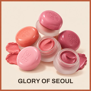 Fwee Lip&Cheek Blurry Pudding Pot (Best 6Color) 5g , Keyring(Color Random)