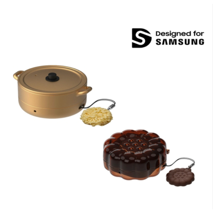 Samsung-Retro Coreano Comida Tradicional Coreana Ramen Pot/Yakgwa Chaveiro Caso 