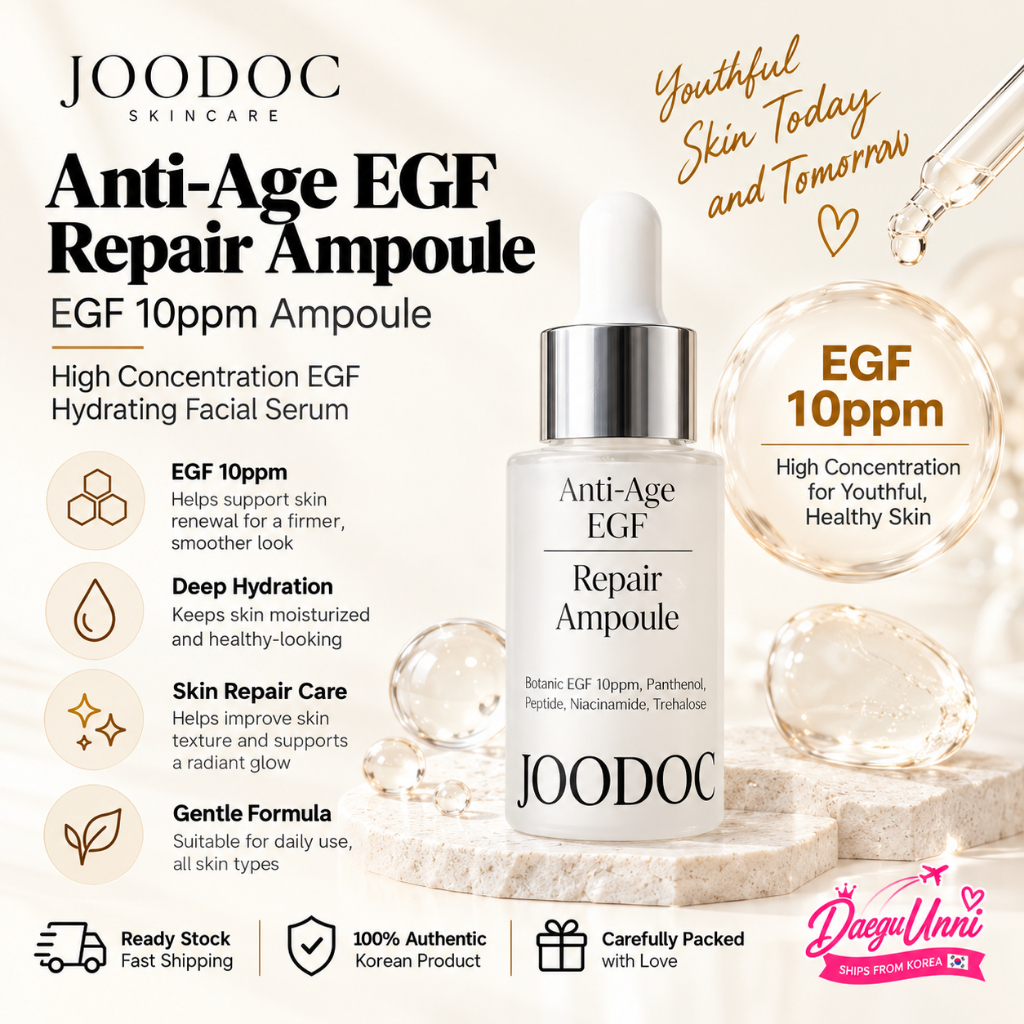 [joodoc] Ampola EGF 10ppm 30ml , Soro Facial Hidratante De Alta Concentração , Cuidados C…