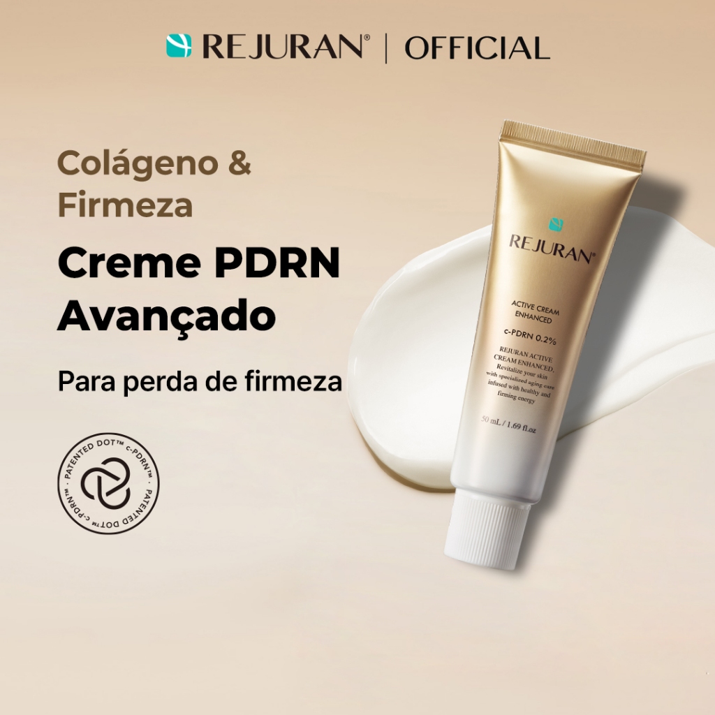 [REJURAN] Active Cream Enhanced 50mL | Efeito Lifting, Firmeza, Colágeno e Elasticidade