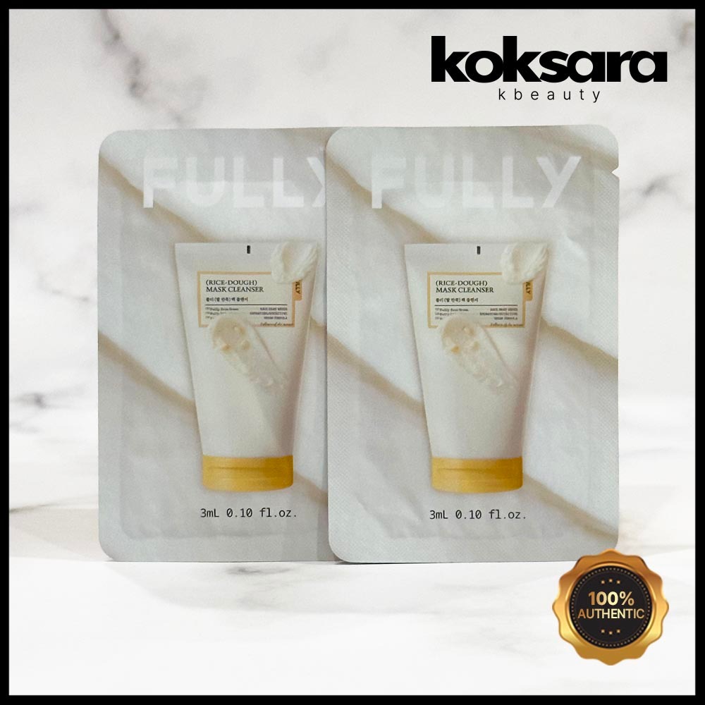 FULLY Pack Cleanser Sachet Set 3ml (Rice Dough Pack Cleanser / Green Tomato Pack Cleanser)