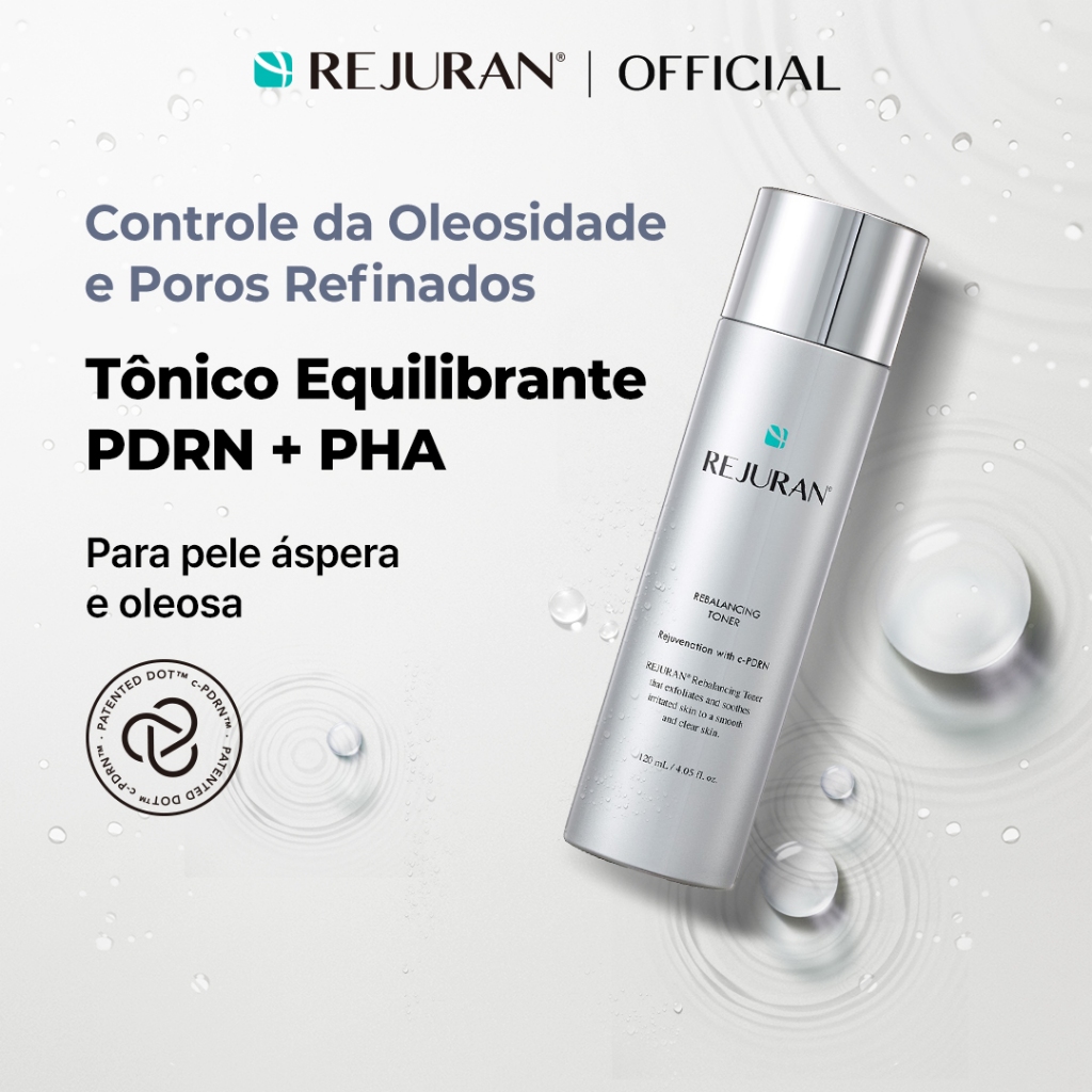 [REJURAN] Rebalancing Toner 120mL | Controle de Oleosidade, Equilíbrio da Pele, Controle de Poros e Exfoliating
