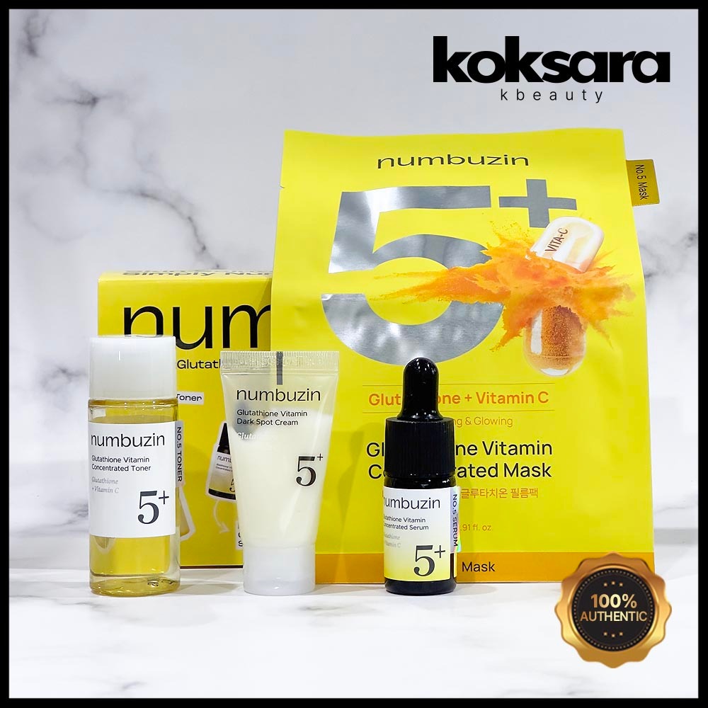 Numbuzin No.5 Glutathione Vitamin Brightening Trial Kit