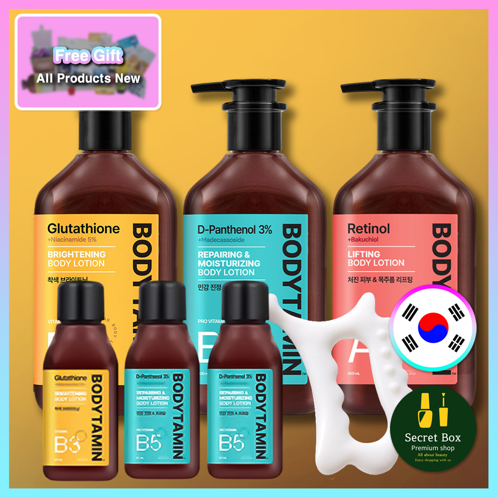 BEYOND Bodytamin Loção Corporal 300ml (Glutationa B3 Iluminadora , Retinol A Lifting , D-Pantenol B5 Calmante E Hidratante)