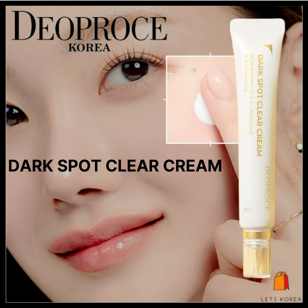 [Coréia] DEOPROCE Creme Transparente Para Manchas Escuras 30ml | Facial Clareador Iluminador , Niacinamida , Alfa Arbutina , Glutationa