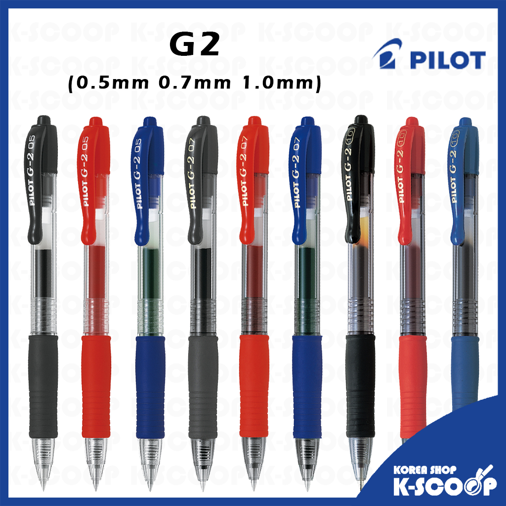 Caneta De Tinta Gel Retrátil Pilot G-2 0.5 Mm 0.7 1.0-Escritório Mais Vendida