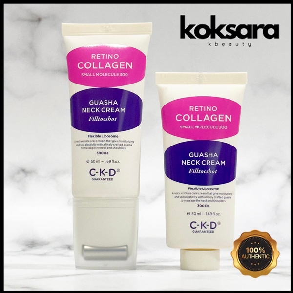 CKD Retino Collagen Low Molecular Weight 300 Gua Sha Neck Wrinkle Cream (Peel Talk Shot) 50ml / Refill 50ml