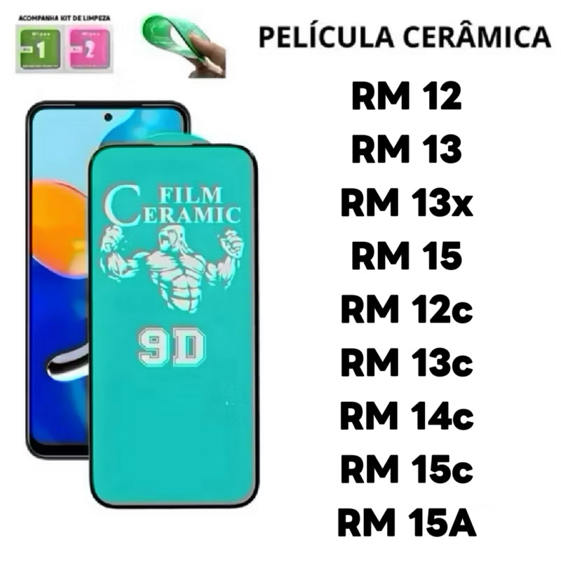 Película Cerâmica 9D Flexível Hidrogel Para Redmi 14C 13C 12C 12 13 13x 15 15c 1