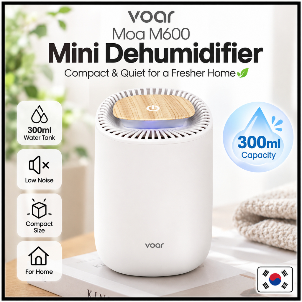 [VOAR [Moa M600 Mini Desumidificador 300ml Compacto Silencioso Absorvedor De Umidade Branco Armário De Quarto De Casa