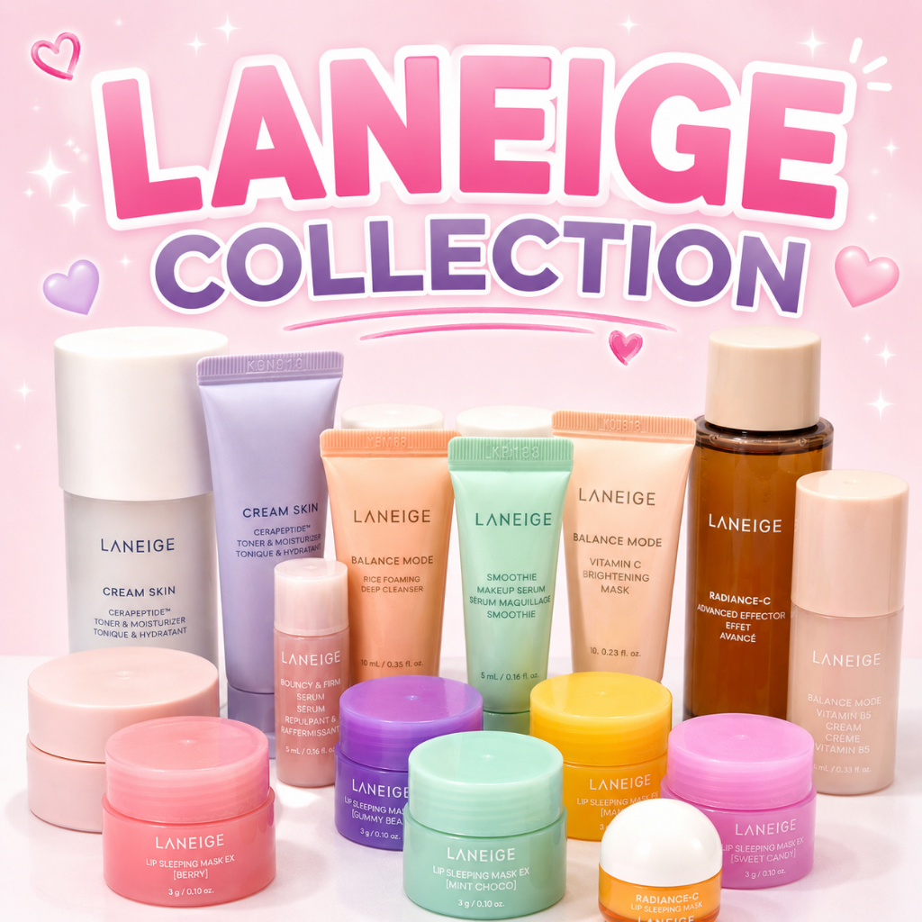 Coleção LANEIGE | Mini E Tamanho De Viagem Para Cuidados Com A Pele Coreanos Autênticos